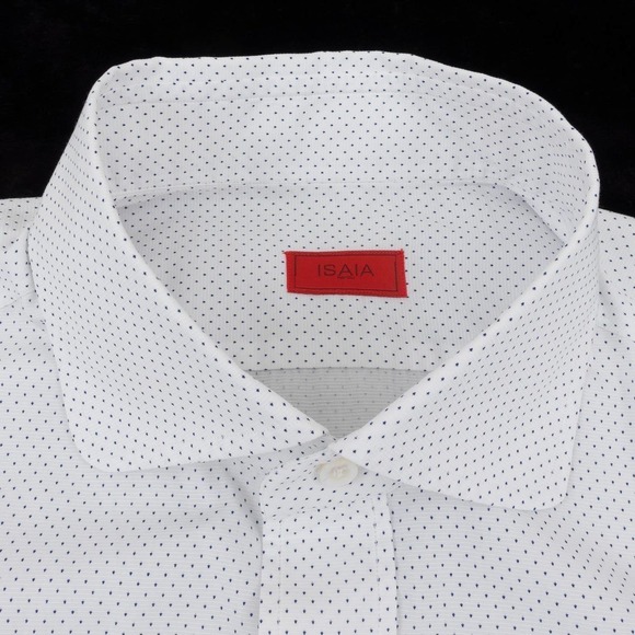 NWOT ISAIA Button-Up Long-Sleeve Shirt Men's 15.75 White - Picture 3 of 10